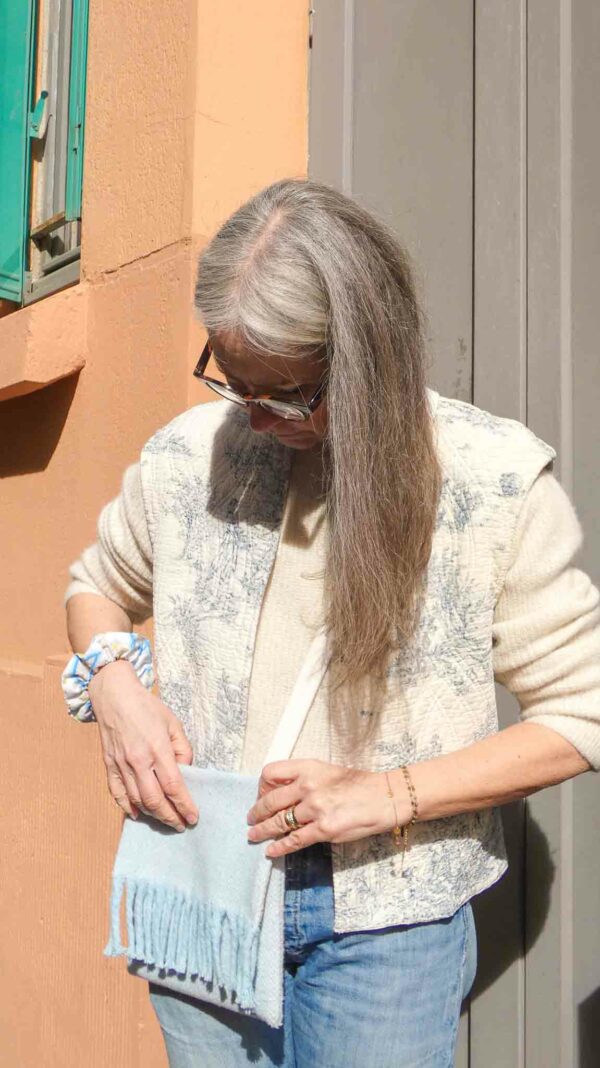 Gilet sans manches Boutis toile de Jouy
