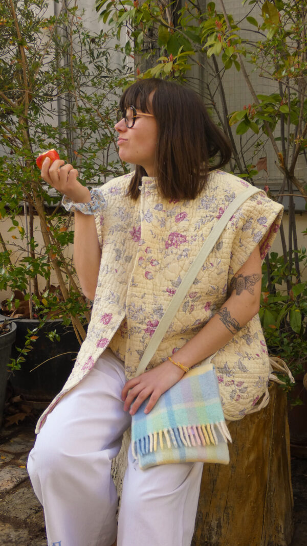 Gilet sans manches Boutis à fleurs